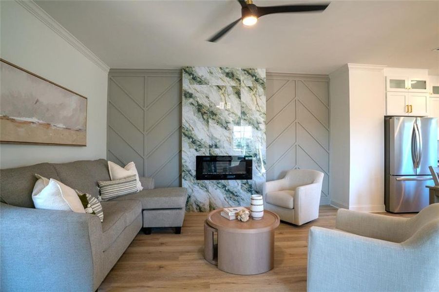 Furnished interior view inside a new home in , Cumming (Image 8).
