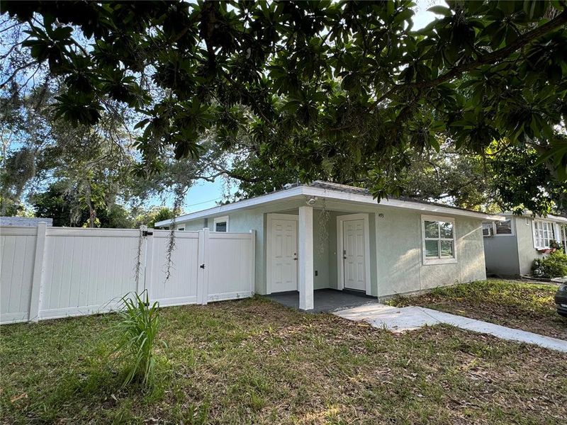 Exterior details and patio area of a home in , Clearwater (Image 25). Exterior details and patio area of a home in , Clearwater (Image 25).