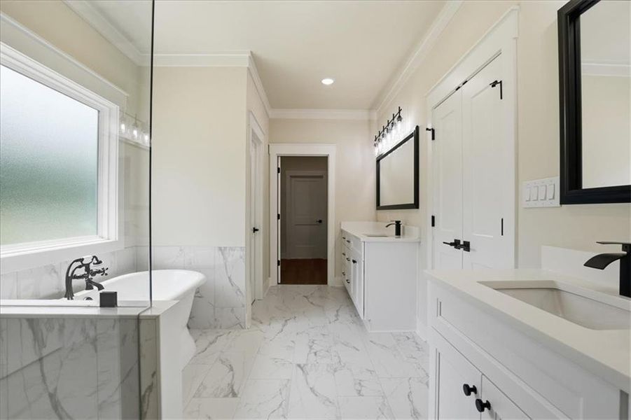 Furnished interior view inside a new home in , Monroe (Image 43).