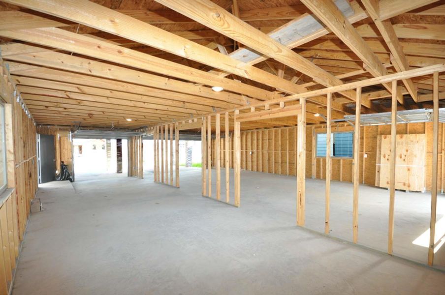 In-progress construction of a new home in Pedregal, League City, TX (Image 42).