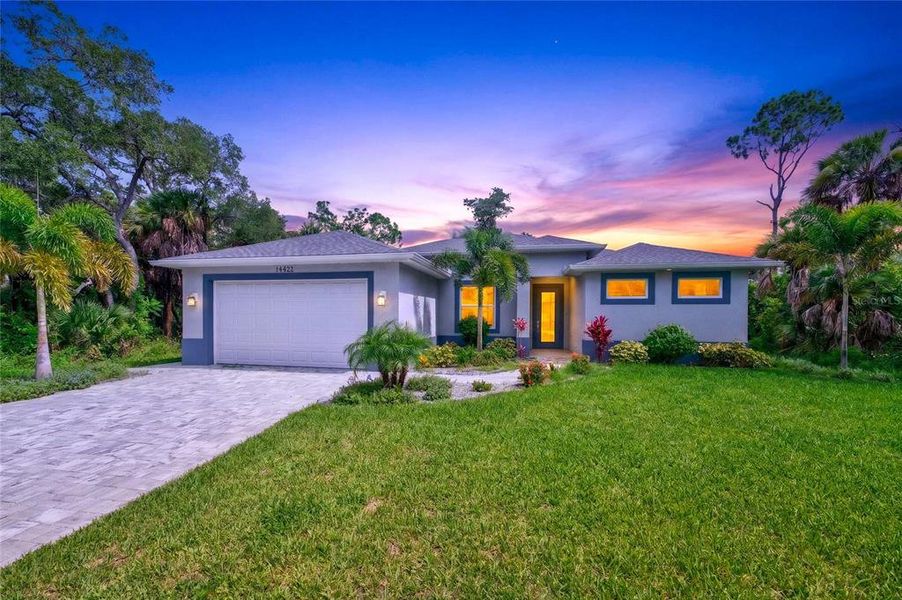 Front exterior of a new home in , Port Charlotte, FL, highlighting curb appeal (Image 28). Front exterior of a new home in , Port Charlotte, FL, highlighting curb appeal (Image 28).