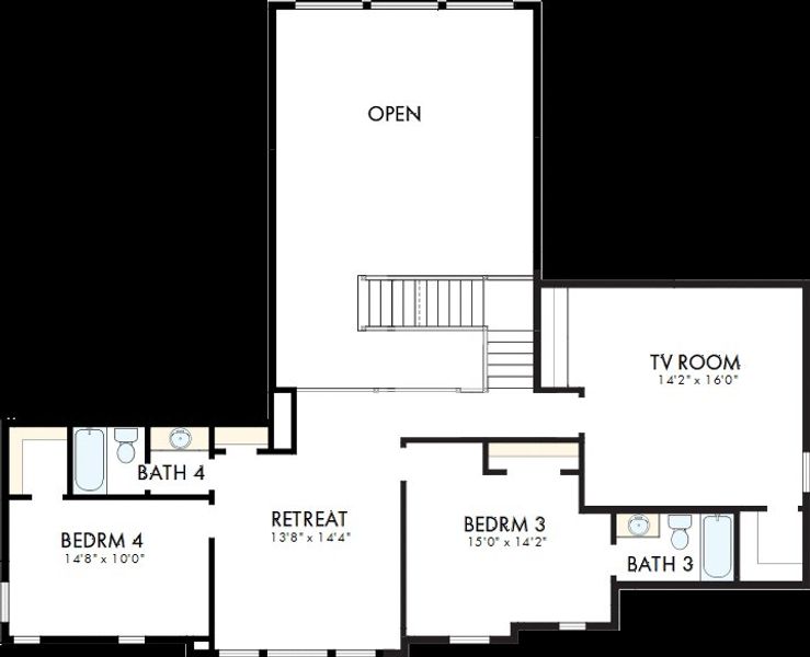 2D floor plan layout of this home in Whyburn Manor Series, Flower Mound, TX (Image 3). 2D floor plan layout of this home in Whyburn Manor Series, Flower Mound, TX (Image 3).