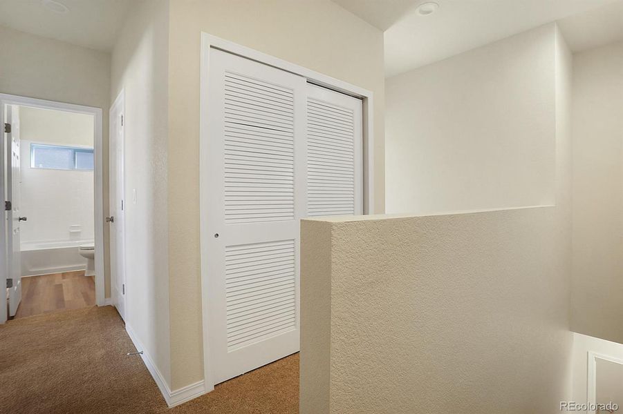 Laundry closet on upper level Laundry closet on upper level