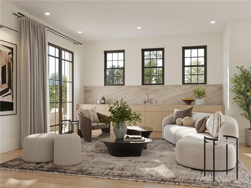 Furnished interior view inside a new home in , Alpharetta (Image 11). Furnished interior view inside a new home in , Alpharetta (Image 11).