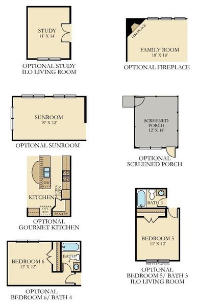 2D floor plan layout of this home in Heron's Walk at Summers Corner, Summerville, SC (Image 5).