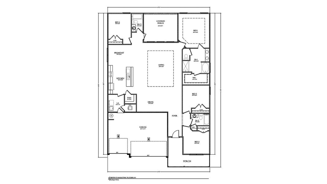 2D floor plan layout of this home in Owl's Head Farms, Freeport, FL (Image 3).