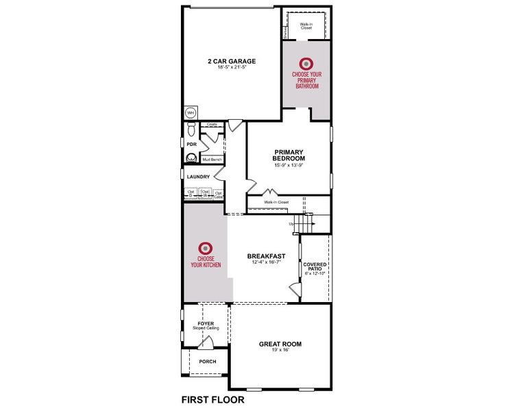 2D floor plan layout for the Brenham by Beazer Homes in Treeline, Justin, TX (Image 3). 2D floor plan layout for the Brenham by Beazer Homes in Treeline, Justin, TX (Image 3).