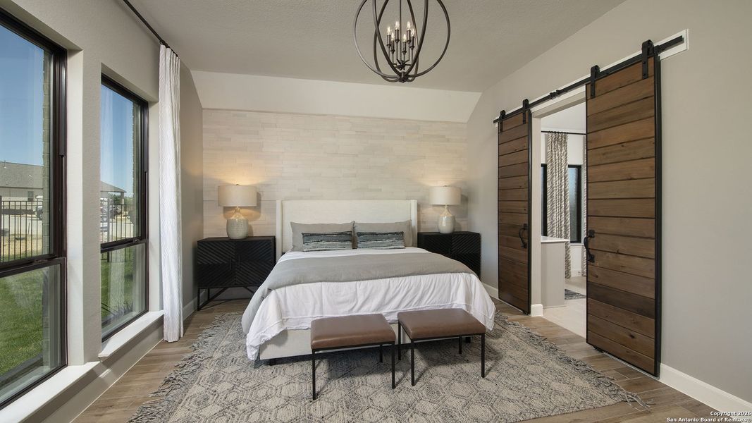 Furnished interior view inside a new home in Vida 50', San Antonio (Image 6).