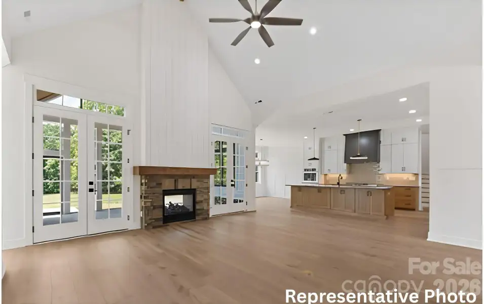 REPRESENTATIVE PHOTO - Living Room Open to Kitchen