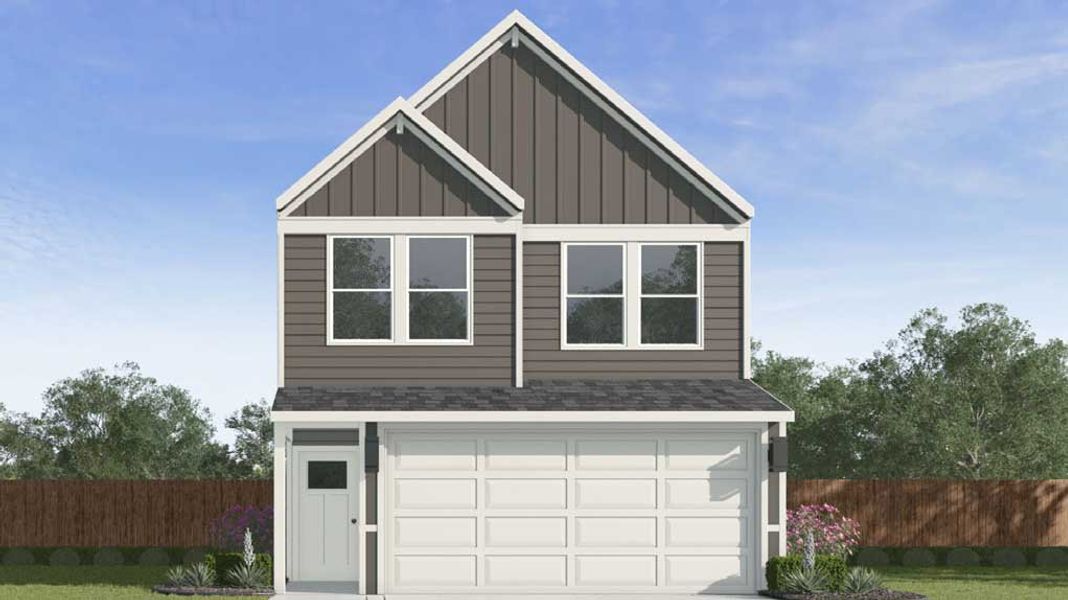 Representative exterior photo of a completed home built from the Plan by D.R. Horton in Mansfield Park, Houston, TX (Image 4).