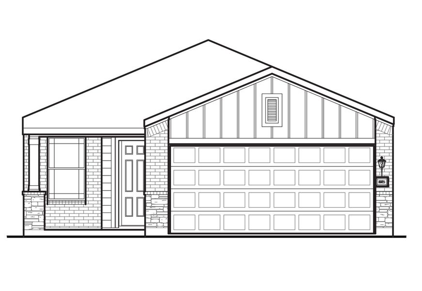 Aspen Elevation D - Alt Roof Elevation