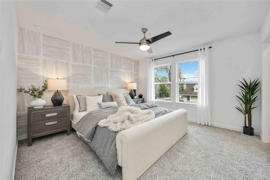 Furnished interior view inside a new home in Mansfield Park, Houston (Image 41). Furnished interior view inside a new home in Mansfield Park, Houston (Image 41).