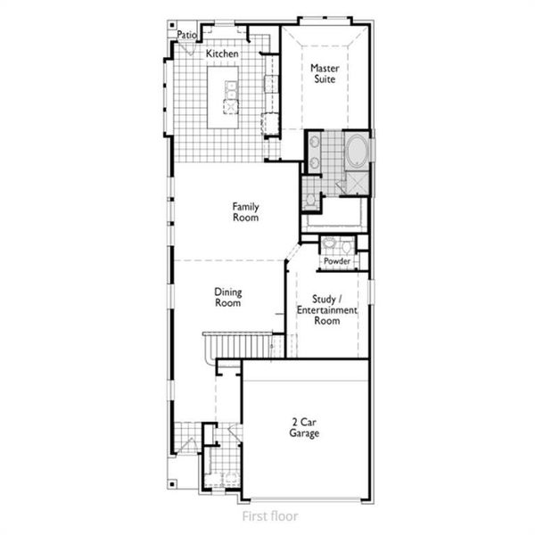 Master Drop-in Tub w/Separate Shower