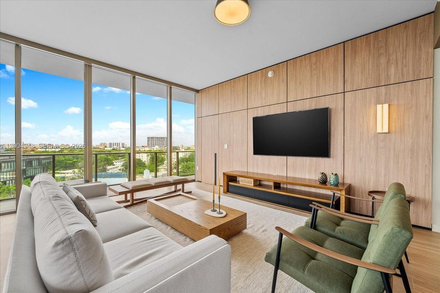 Furnished interior view inside a new home in , Miami (Image 10).