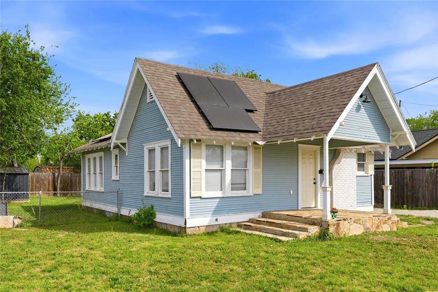 Exterior details and patio area of a home in , Brownwood (Image 21). Exterior details and patio area of a home in , Brownwood (Image 21).