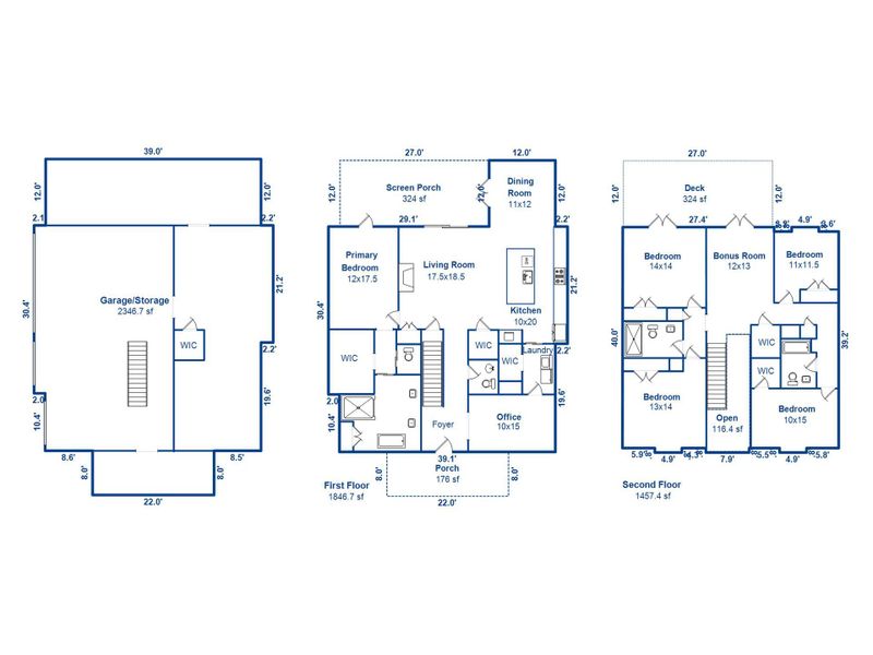 2D floor plan layout of this home in , Mount Pleasant, SC (Image 5).