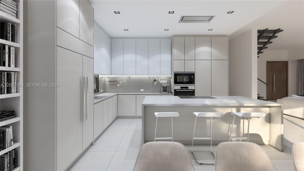 Furnished interior view inside a new home in , Miami (Image 9).