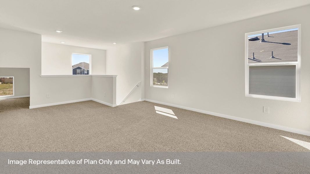 Representative unfurnished interior of a home built from the The Kendall by D.R. Horton in Paramount, Kyle (Image 27). Representative unfurnished interior of a home built from the The Kendall by D.R. Horton in Paramount, Kyle (Image 27).