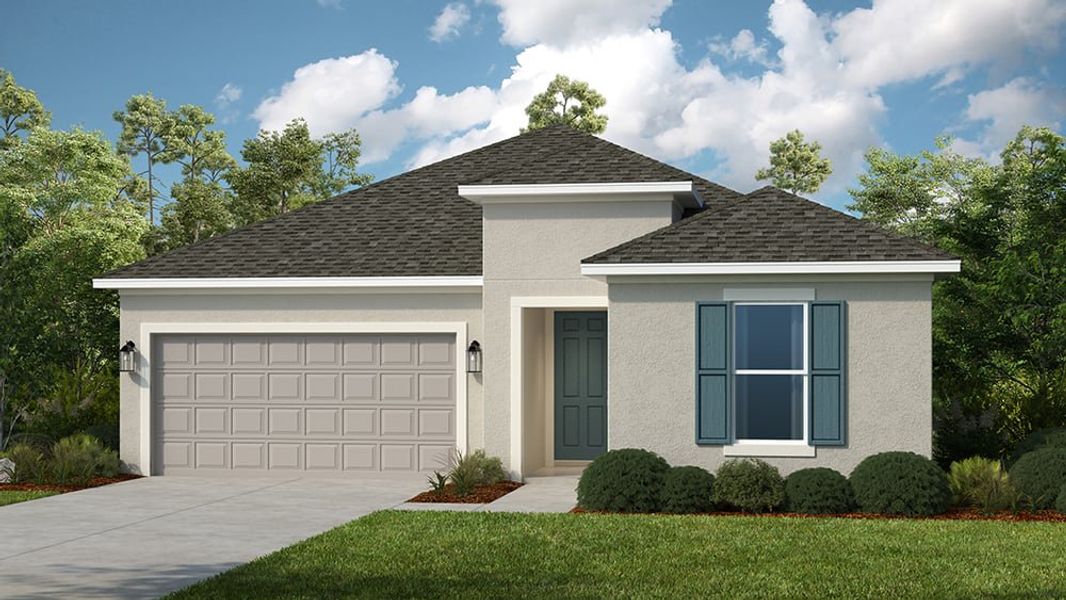 Representative exterior photo of a completed home built from the Biloxi by Taylor Morrison in Ardisia Park, New Smyrna Beach, FL (Image 4).