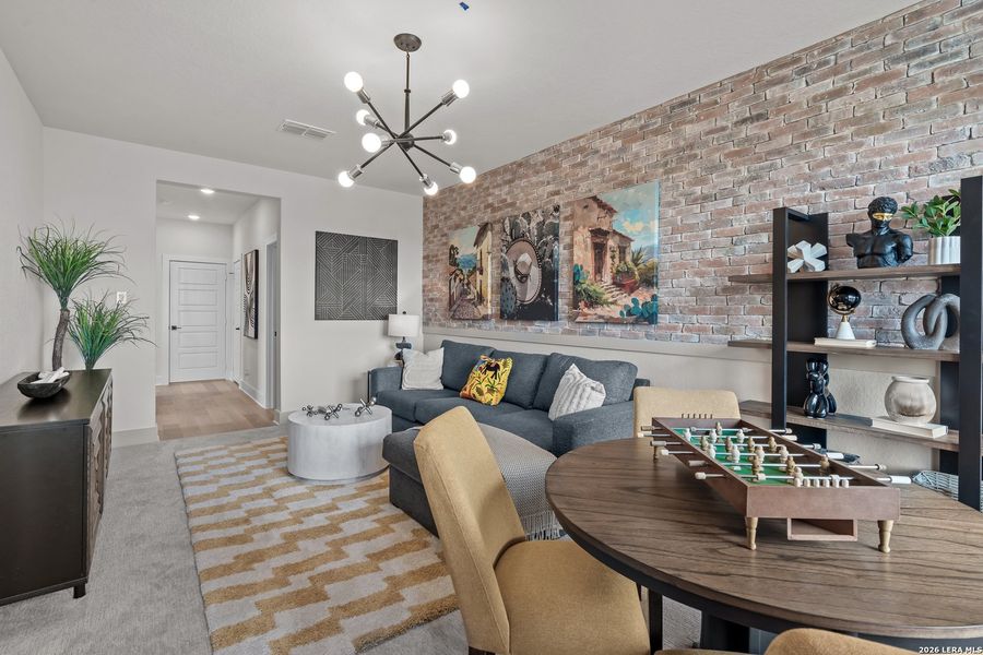 Furnished interior view inside a new home in Prominence, San Antonio (Image 7).