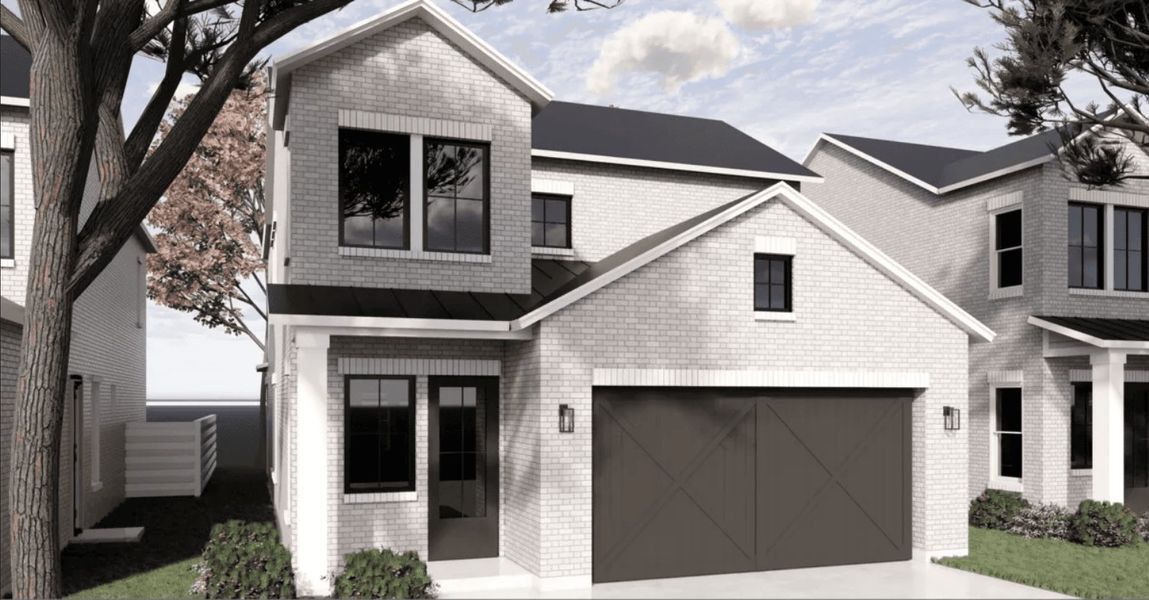 Representative exterior photo of a completed home built from the Plan 1 by Monarch Homes in Royal Court, Frisco, TX (Image 5).