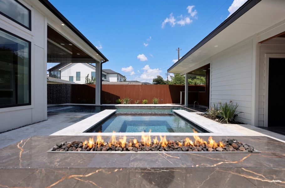 Exterior details and patio area of a home in , Houston (Image 28).