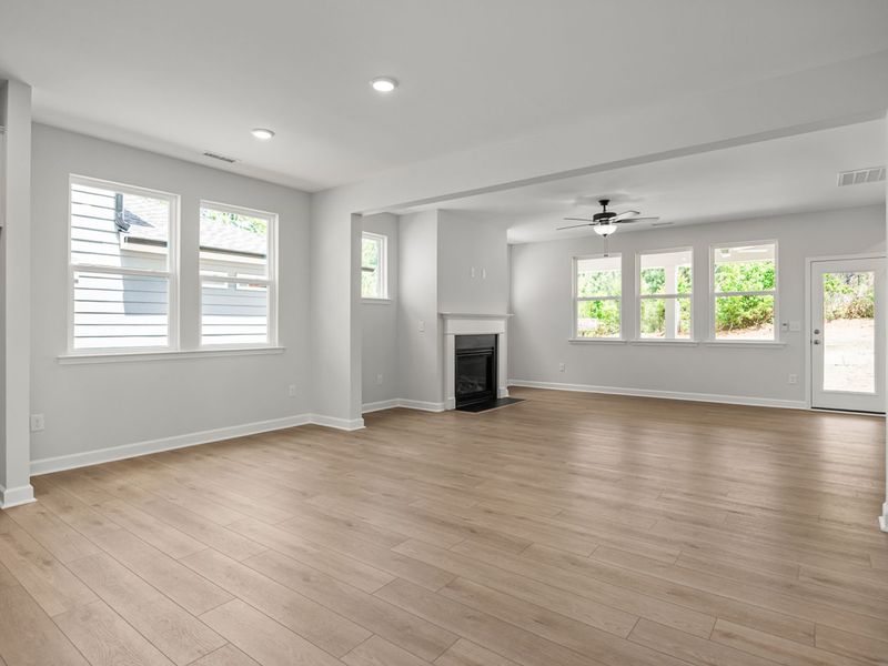 Representative unfurnished interior of a home built from the The Birch II A by Davidson Homes LLC in Tobacco Road, Angier (Image 17). Representative unfurnished interior of a home built from the The Birch II A by Davidson Homes LLC in Tobacco Road, Angier (Image 17).