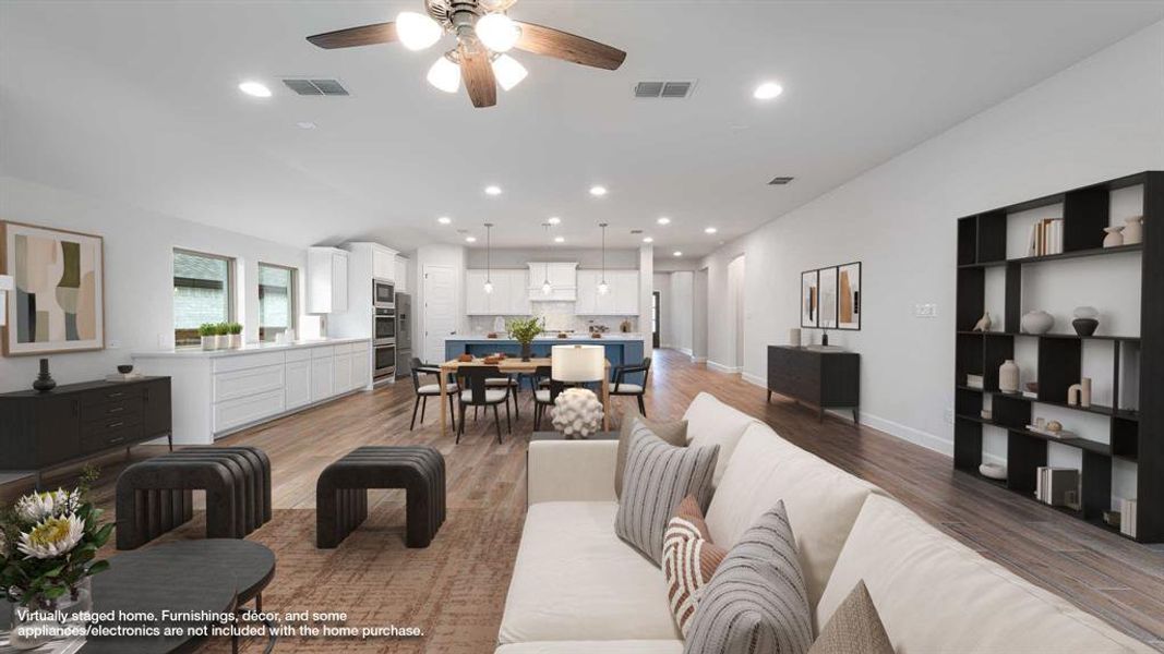 Furnished interior view inside a new home in Walsh Ranch 55', Fort Worth (Image 8). Furnished interior view inside a new home in Walsh Ranch 55', Fort Worth (Image 8).