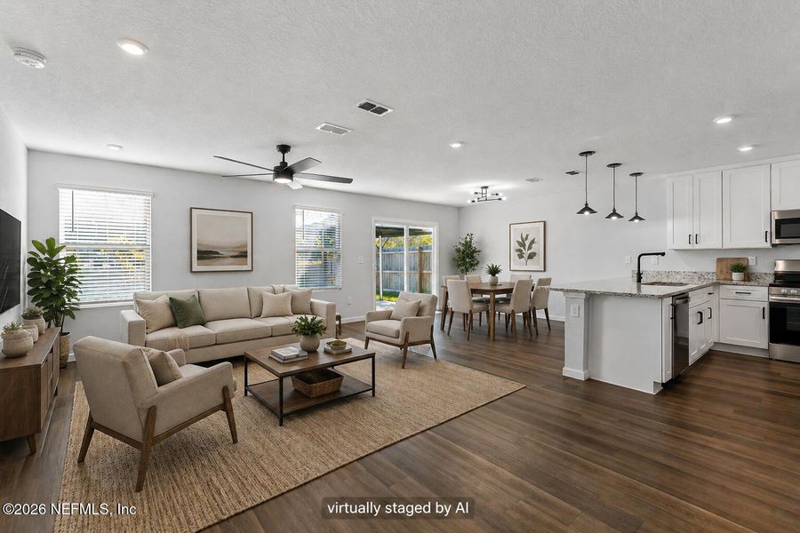 Furnished interior view inside a new home in , Jacksonville (Image 7).