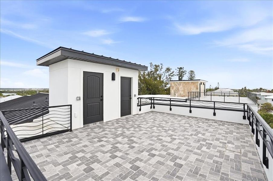Exterior details and patio area of a home in , Englewood (Image 30).