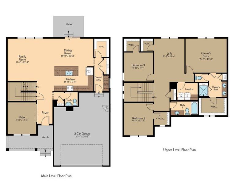 2D floor plan layout of this home in The Glen-12, Colorado Springs, CO (Image 3).