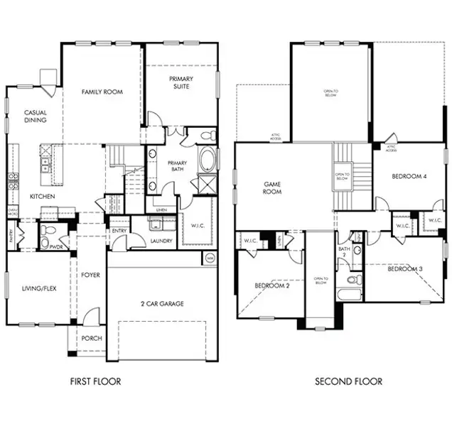 2D floor plan layout of this home in Fox Falls, Boerne, TX (Image 2). 2D floor plan layout of this home in Fox Falls, Boerne, TX (Image 2).