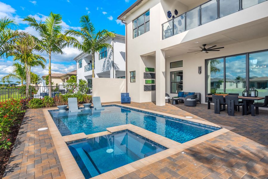 Representative exterior details of a home built from the Santorini by GL Homes in Lotus Edge, Boca Raton (Image 4).