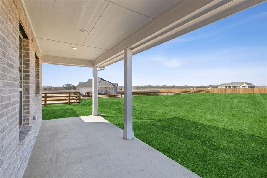 View of patio / terrace with a rural view