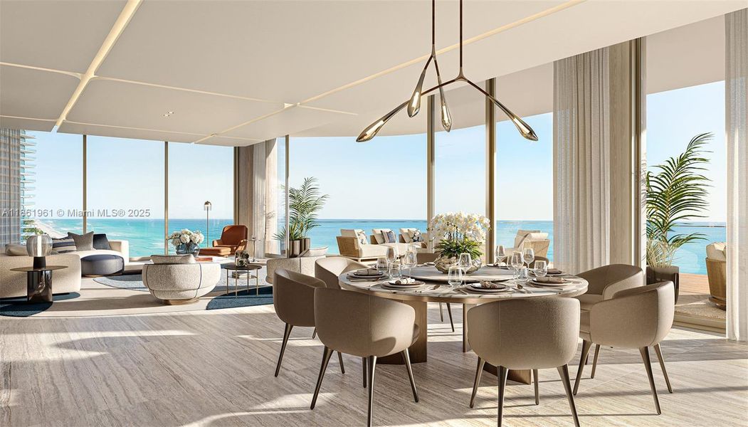 Furnished interior view inside a new home in , Sunny Isles Beach (Image 6).