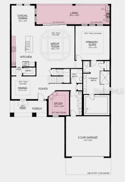 2D floor plan layout of this home in Firethorn, Parrish, FL (Image 4).