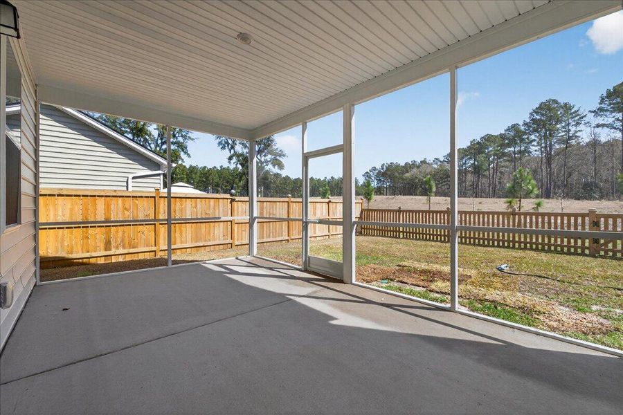 Exterior details and patio area of a home in Sweetgrass at Summers Corner, Summerville (Image 4).