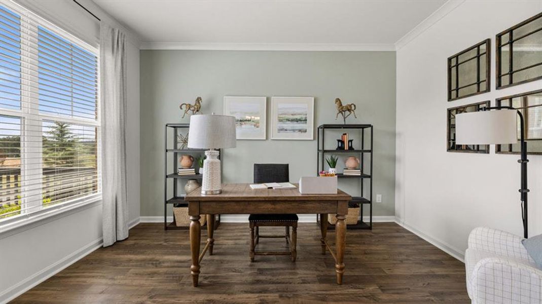 Furnished interior view inside a new home in Heritage Pointe, Senoia (Image 4).