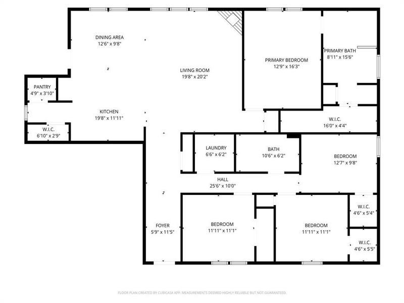 2D floor plan layout of this home in Gatlin Ranch, Springtown, TX (Image 5).