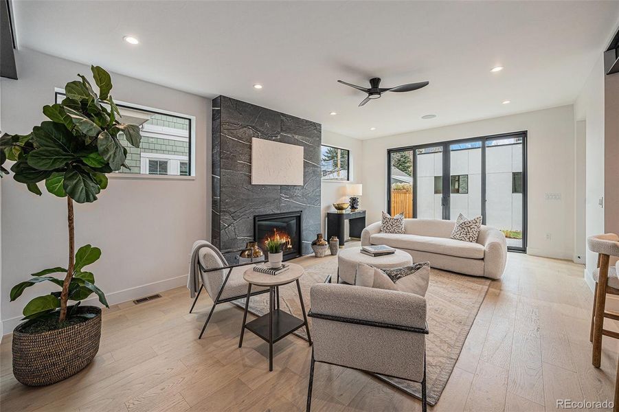 Family room opens to the back patio & yard