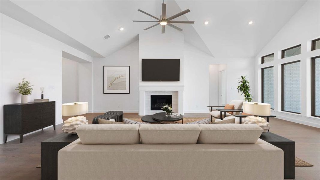 Furnished interior view inside a new home in Myrtle Creek 71', Waxahachie (Image 11). Furnished interior view inside a new home in Myrtle Creek 71', Waxahachie (Image 11).