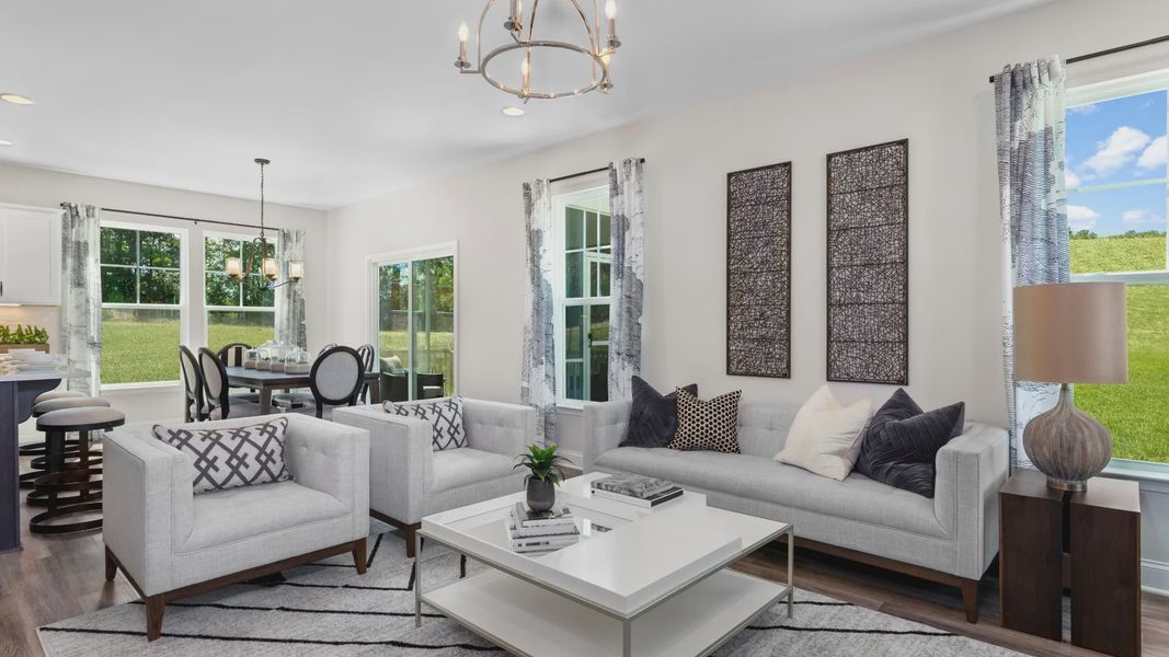 Furnished interior view inside a new home in Sidney Creek Single Family, Zebulon (Image 11).