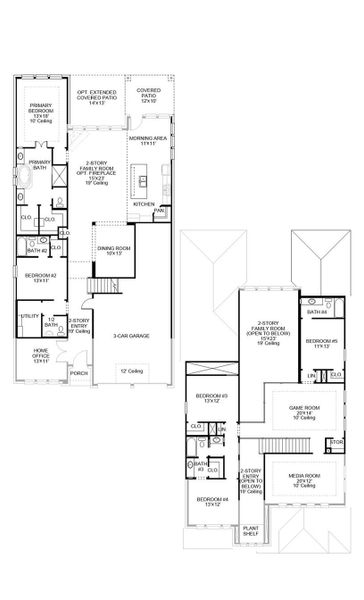 2D floor plan layout of this home in Eldorado At Santa Rita Ranch 50', Liberty Hill, TX (Image 2).