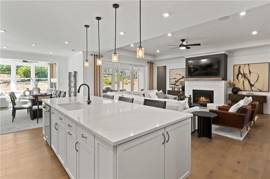 Furnished interior view inside a new home in Sun City Peachtree, Griffin (Image 8). Furnished interior view inside a new home in Sun City Peachtree, Griffin (Image 8).