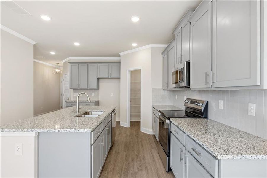 Furnished interior view inside a new home in Mulberry Summit, Flowery Branch (Image 8). Furnished interior view inside a new home in Mulberry Summit, Flowery Branch (Image 8).