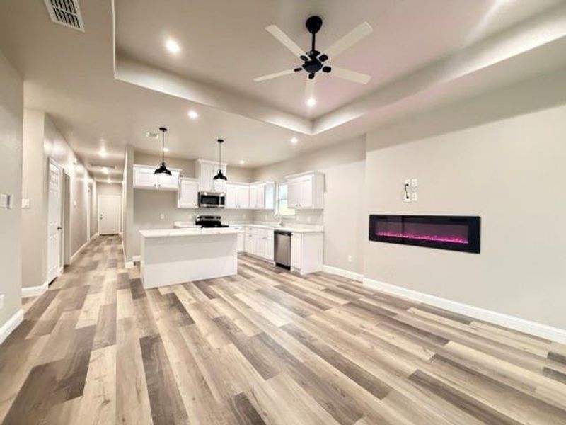 Kitchen and leaving room Kitchen and leaving room