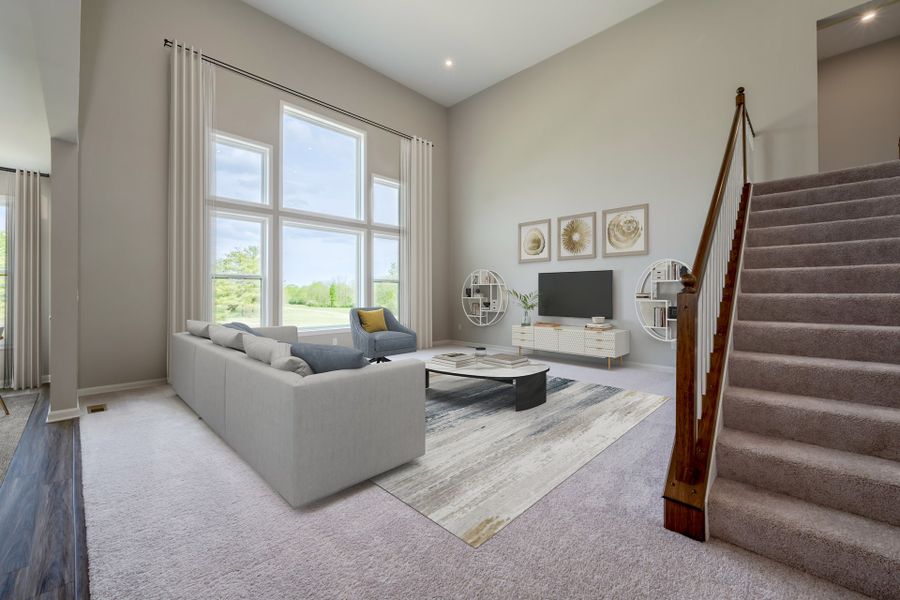 Representative furnished interior of a home built from the Rhodes by Fischer Homes in Twin Lakes, Hoschton (Image 8).