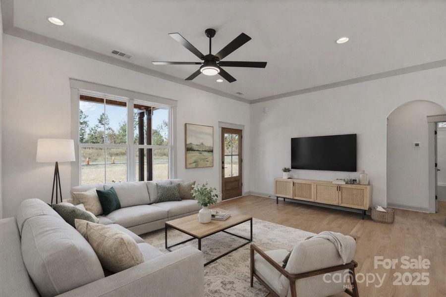 Furnished interior view inside a new home in , Clover (Image 27). Furnished interior view inside a new home in , Clover (Image 27).