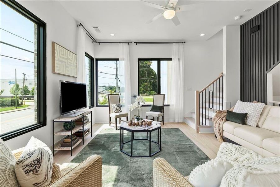 Furnished interior view inside a new home in , Atlanta (Image 45).