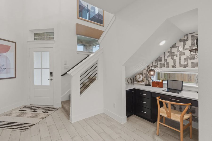 Representative furnished interior of a home built from the Rosewood by Chesmar Homes in Balmoral, Humble (Image 5).